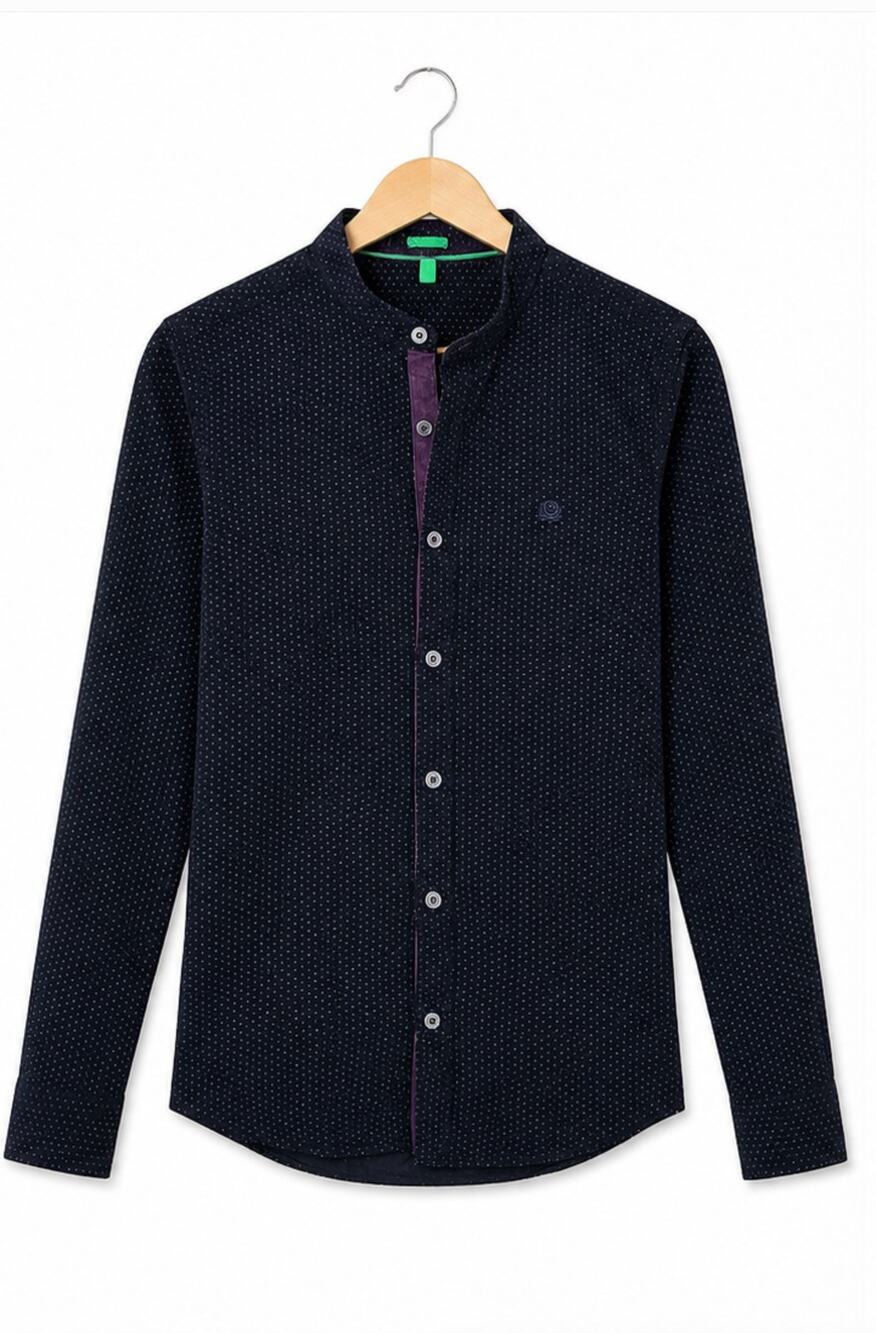 United Colors of Benetton Mandarin Collar LS Shirt Size Sm